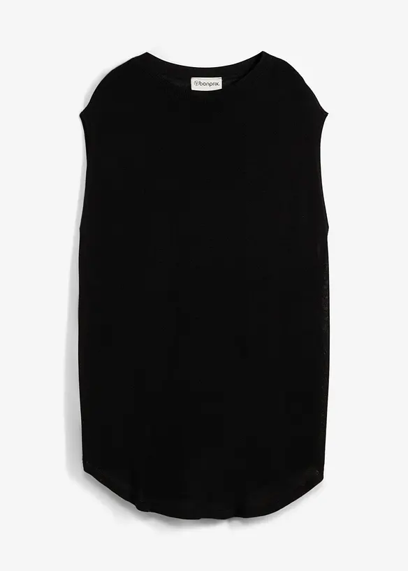 Top fluide en maille de viscose, coupe ballon, bonprix