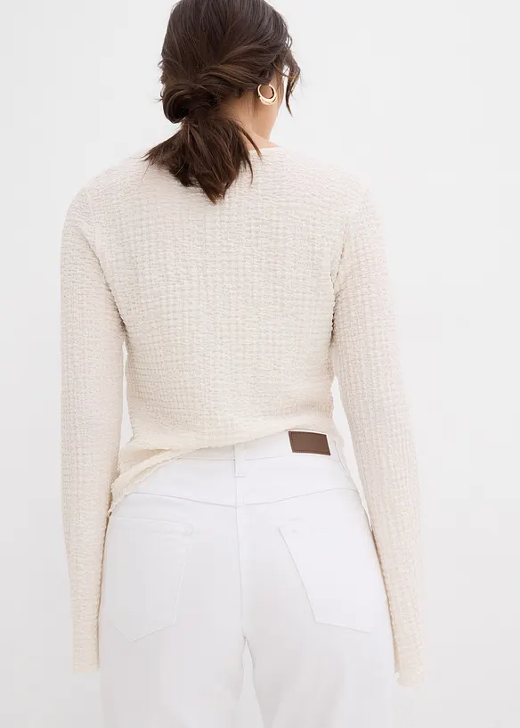 Jean droit taille mi-haute, extensible, bonprix
