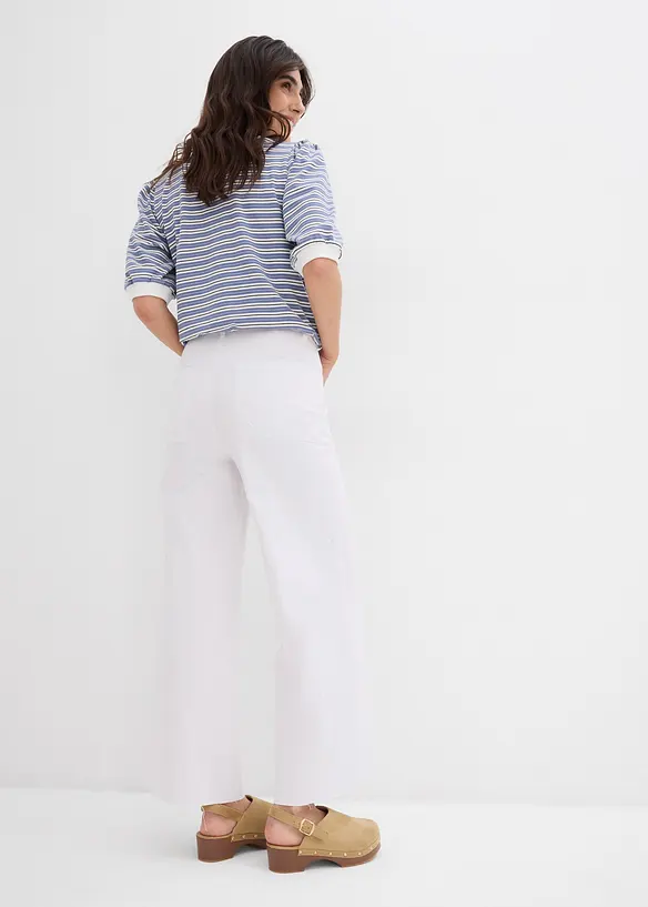 Jean large, taille haute, raccourci, bonprix