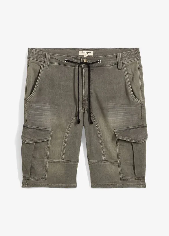 Bermuda en molleton aspect jean, Regular, bonprix