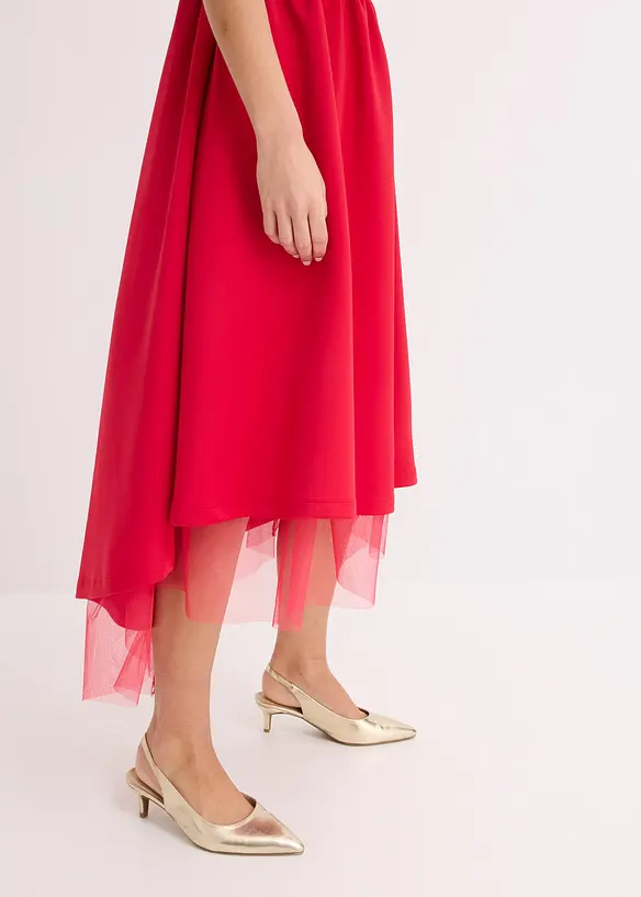 Vokuhila-Kleid mit Tüll-Unterrock, bonprix