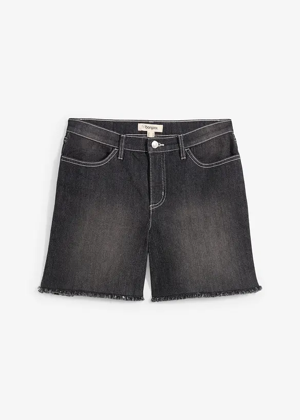 Short en jean, taille mi-haute, extensible, bonprix
