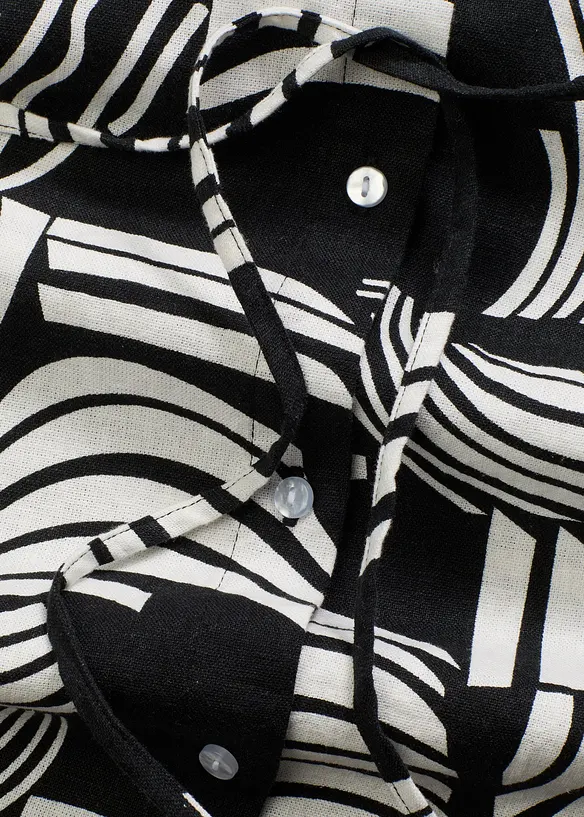 Robe-chemise imprimée et légère en lin majoritaire, bonprix