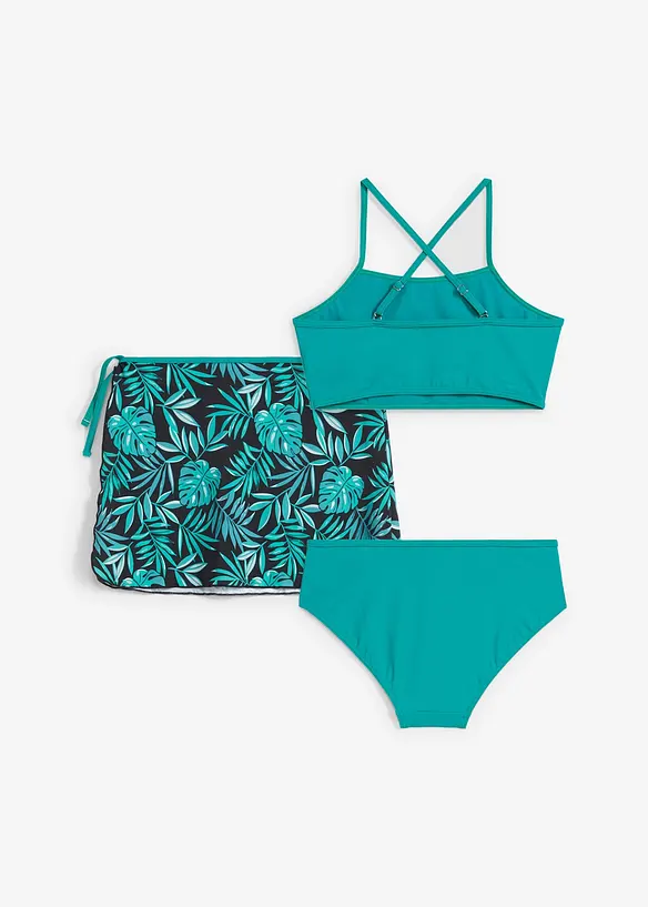 Bikini et jupette de bain (ens. 3 pces), bonprix
