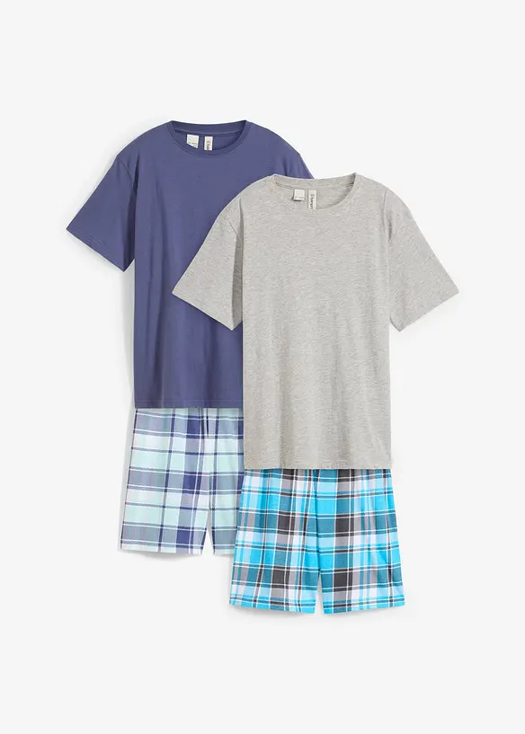 Lot de 2 pyjashorts en coton doux, bonprix