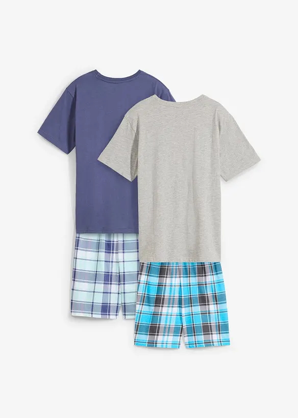 Lot de 2 pyjashorts en coton doux, bonprix