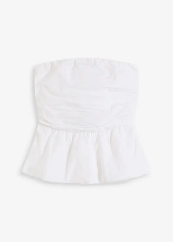 Ärmellose Bluse mit Ballon-Saum, bonprix