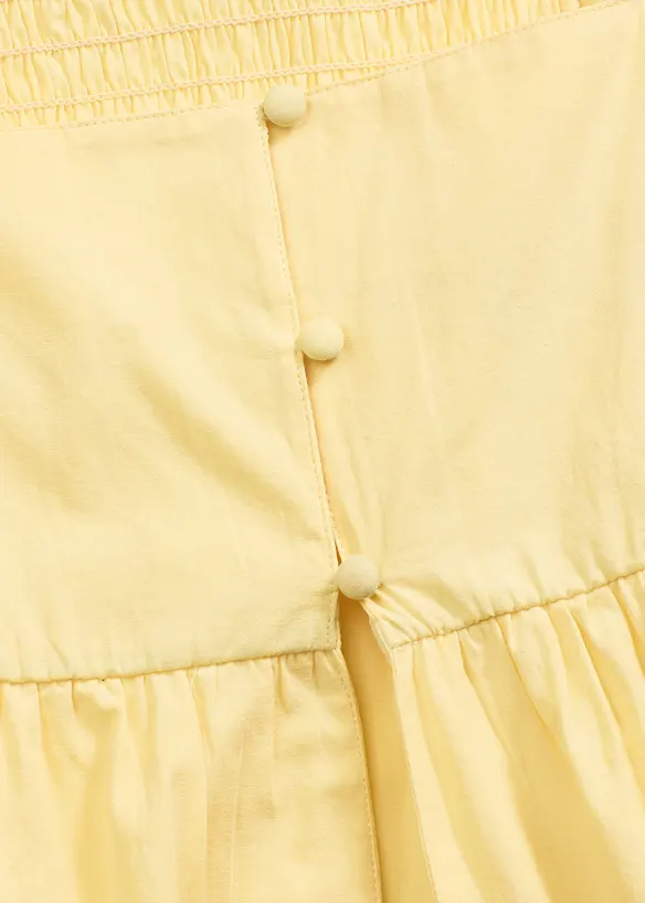 Blouse à manches bouffantes et encolure boutonnée, bonprix
