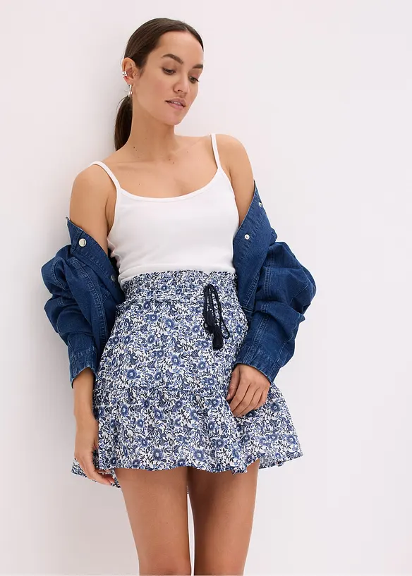 Boho-Minirock aus leichter Baumwolle, bonprix
