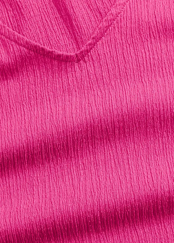T-shirt en crêpe texturé à manches papillon, bonprix
