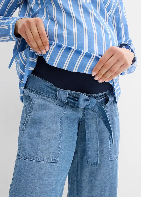 Pantalon de grossesse 2en1 léger avec bandeau taille mi-haute, bonprix
