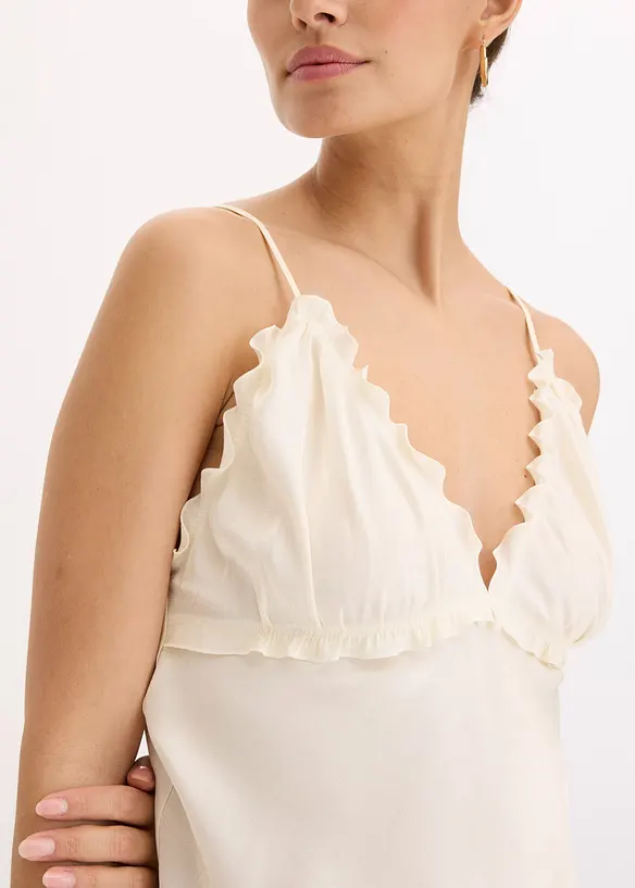 Robe longue et fluide en satin, bonprix