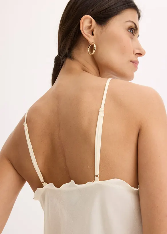 Robe longue et fluide en satin, bonprix