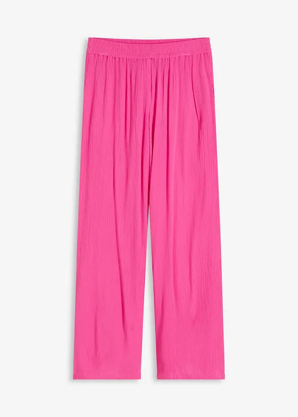Pantalon taille élastiquée en viscose fluide, bonprix