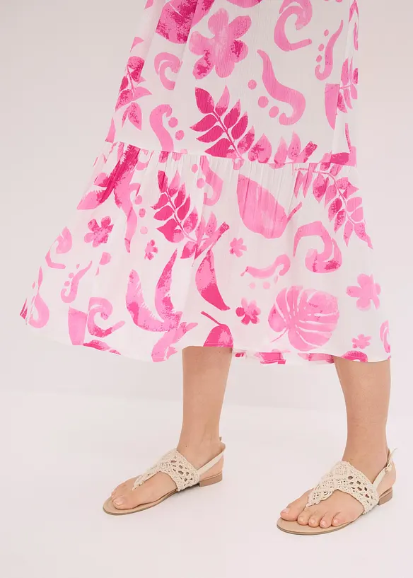 One-Shoulder-Kleid aus strukturierter Viskose, bonprix