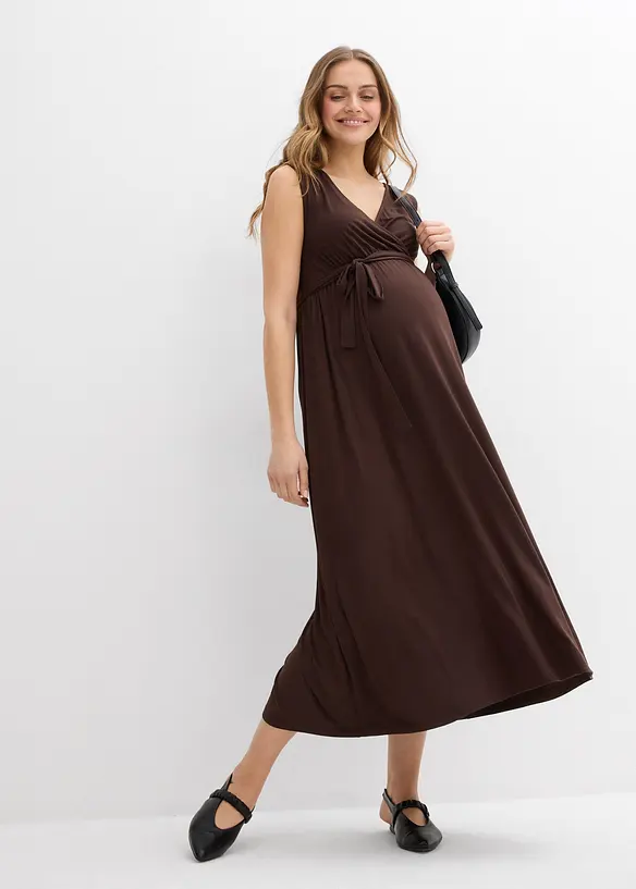 Robe longue de grossesse avec fonction allaitement discrète, bonprix
