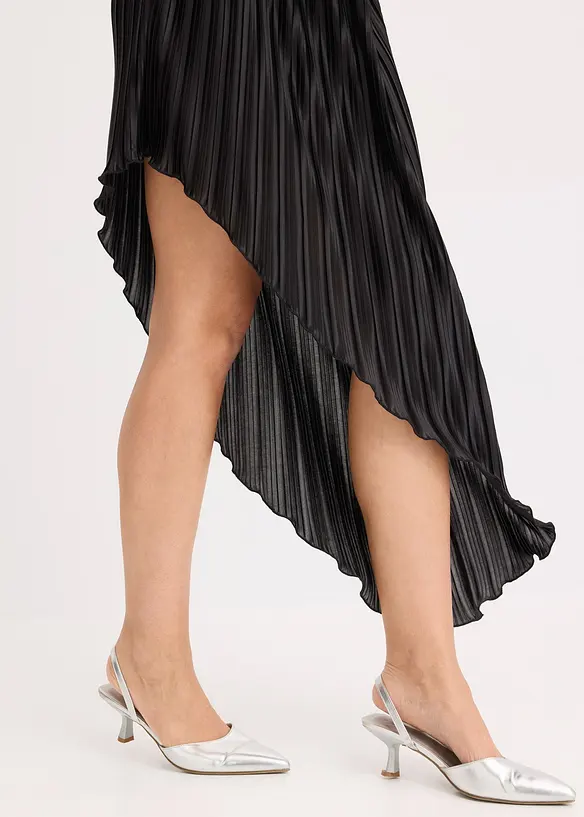 Jupe plissée en satin brillant, bonprix