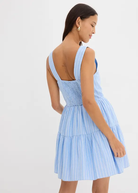 Minikleid aus luftigem Leinen-Mix, bonprix