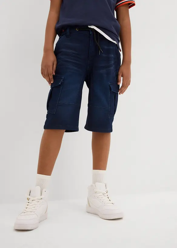 Bermuda jean en molleton, Regular, bonprix