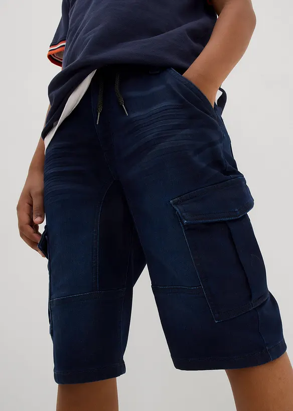 Bermuda jean en molleton, Regular, bonprix