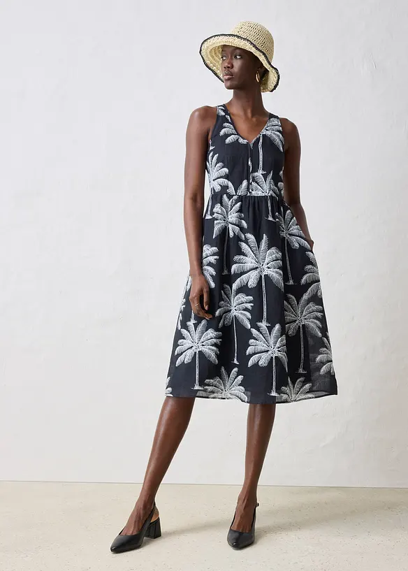 Midikleid aus Ramie-Qualität, bonprix