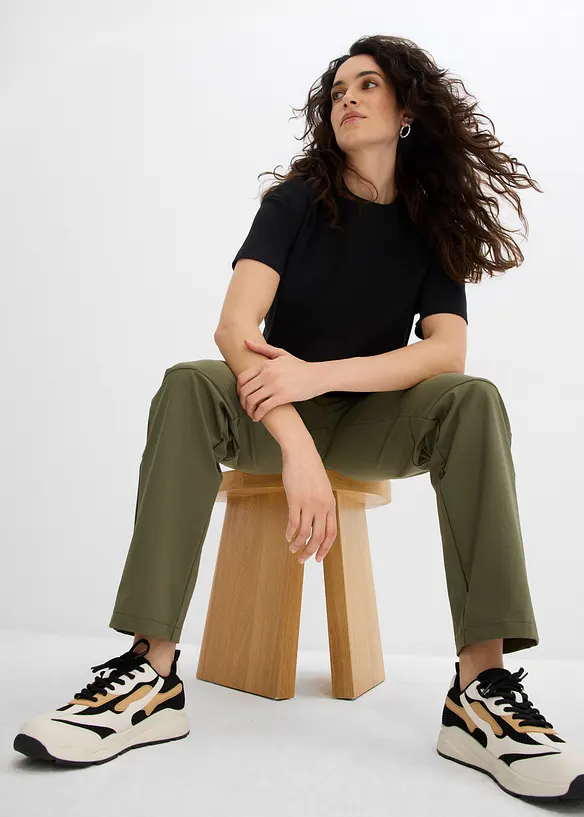 Wasserabweisende Funktionshose, Turn-Up zur 7/8-Länge, mit Bequembund, bonprix
