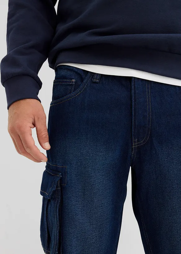 Bermuda cargo en jean, coupe loose, bonprix