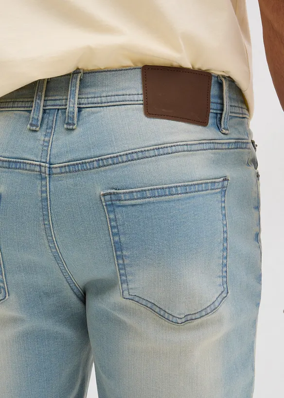 Bermuda en jean extensible avec entrejambe renforcé, Regular, bonprix