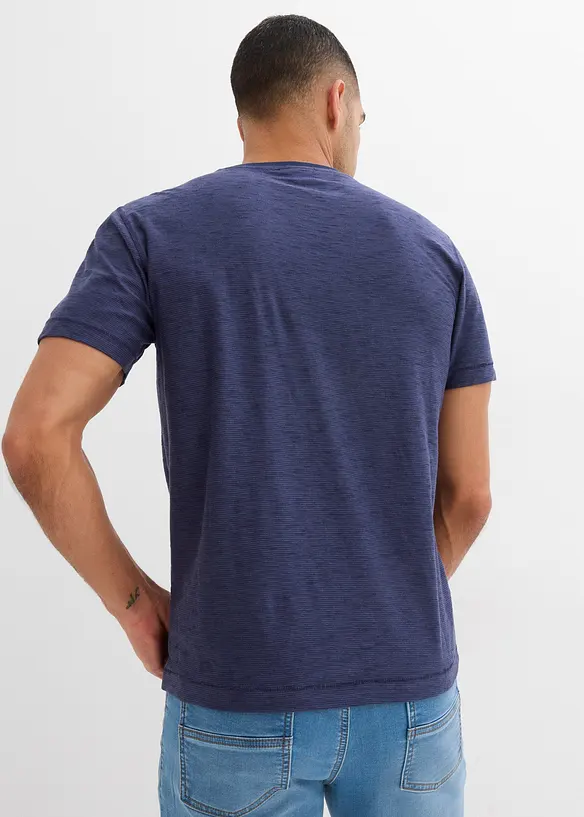 T-shirt à col Henley, 100% coton, bonprix