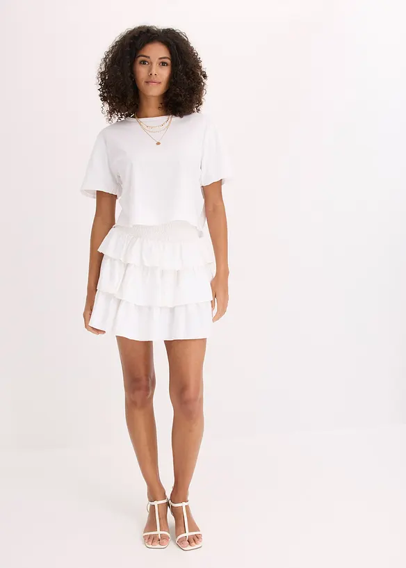 Mini-jupe 100% coton, bonprix
