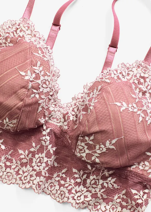 Brassière en dentelle bicolore, bonprix