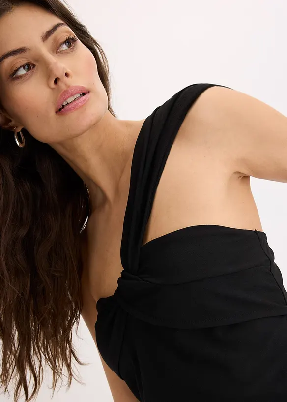 Asymmetrisches Top aus luftigem Crêpe, bonprix