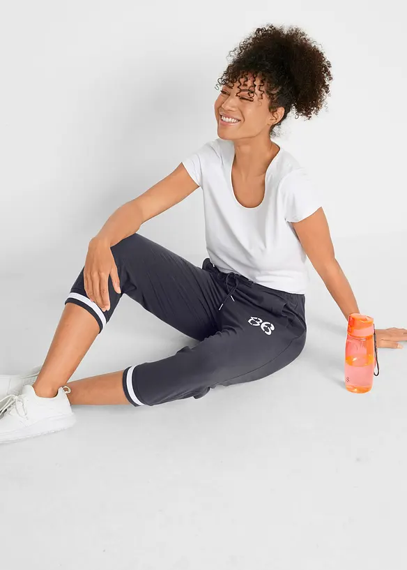 Jogginghose, 3/4-Länge aus Baumwollmix, bonprix