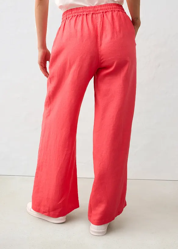 Pantalon palazzo 100 % lin, bonprix