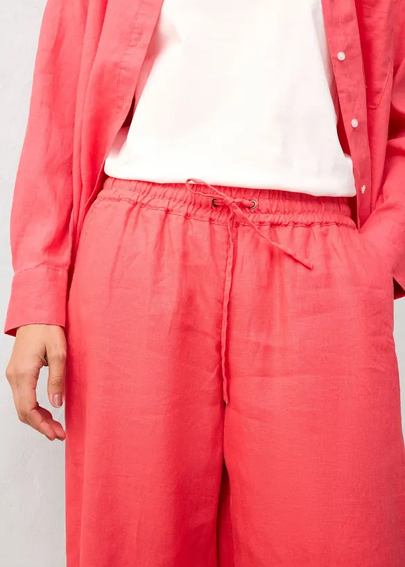 Pantalon palazzo 100 % lin, bonprix