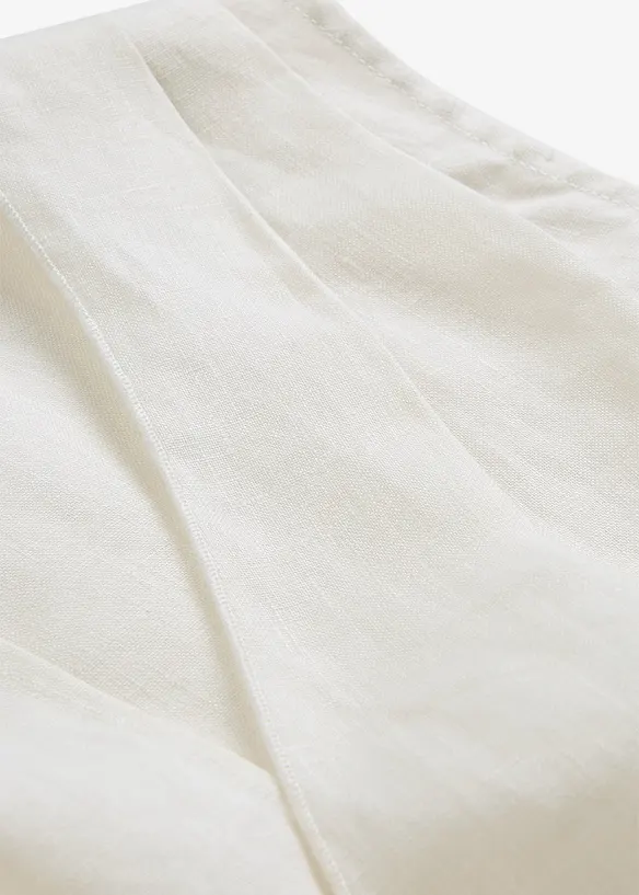 Blouse sans manches 100 % lin à encolure croisée, bonprix