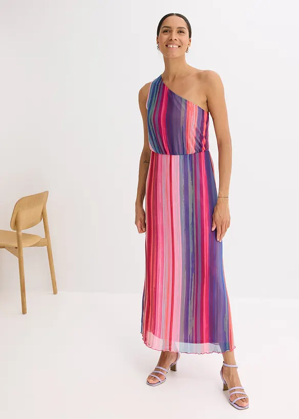 One-Shoulder-Kleid aus softem Mesh, bonprix