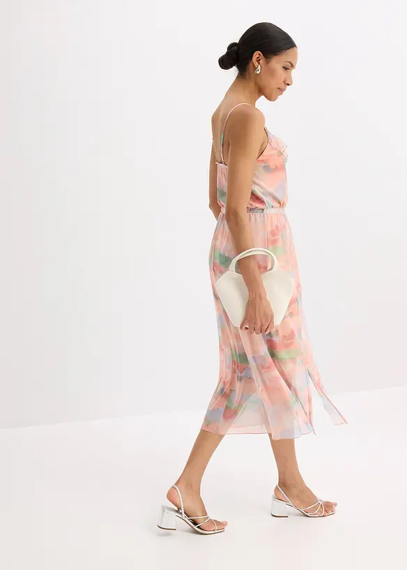 bedrucktes Trägerkleid mit Volant, bonprix