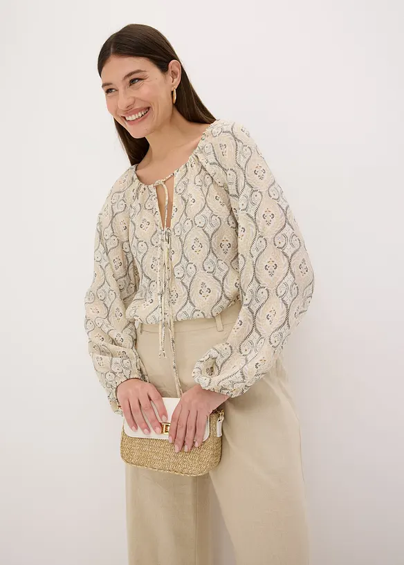 Blouse imprimée en viscose mélangée, bonprix