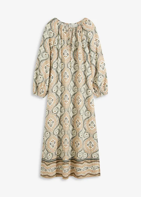 bedrucktes Kaftan-Kleid aus fließender Viskose, bonprix