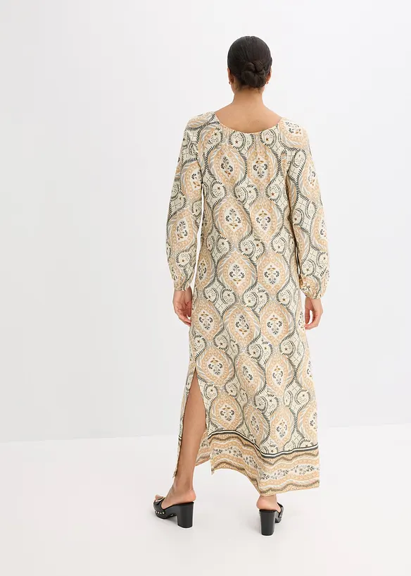 bedrucktes Kaftan-Kleid aus fließender Viskose, bonprix