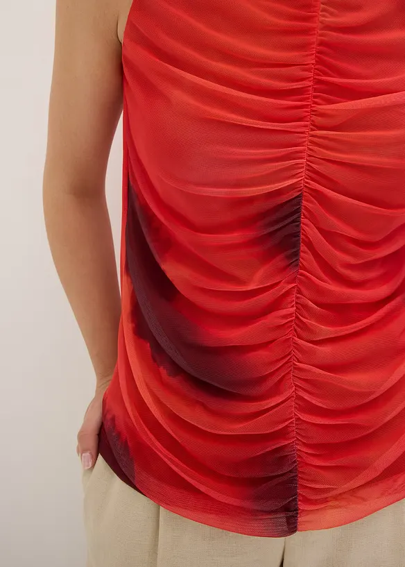 bedrucktes Top aus softem Mesh, bonprix
