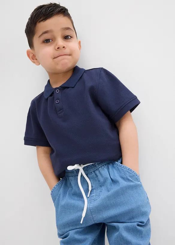 Bermuda en jean Regular à taille élastiquée, bonprix