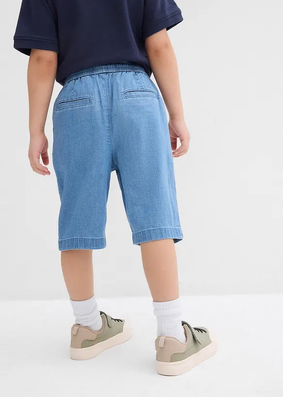 Bermuda en jean Regular à taille élastiquée, bonprix