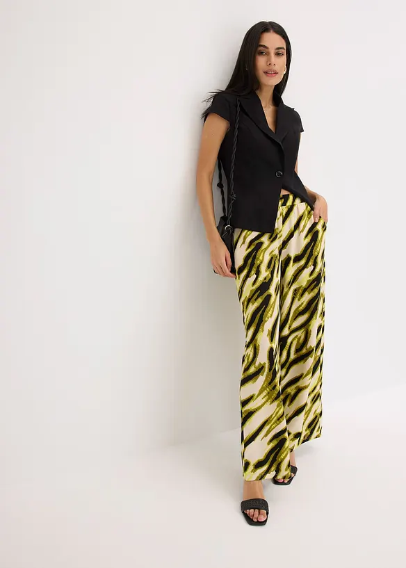 Pantalon en jersey texturé, bonprix