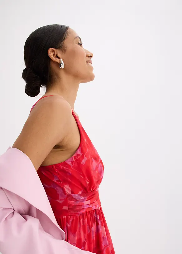 bedrucktes Maxikleid aus softem Mesh, bonprix