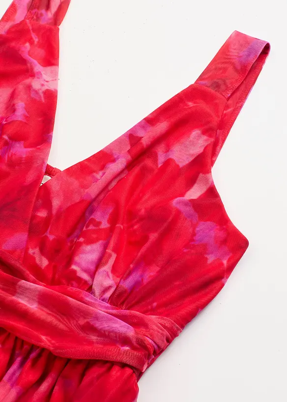 bedrucktes Maxikleid aus softem Mesh, bonprix