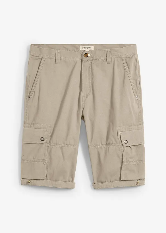Bermuda cargo 100% coton, Regular, bonprix