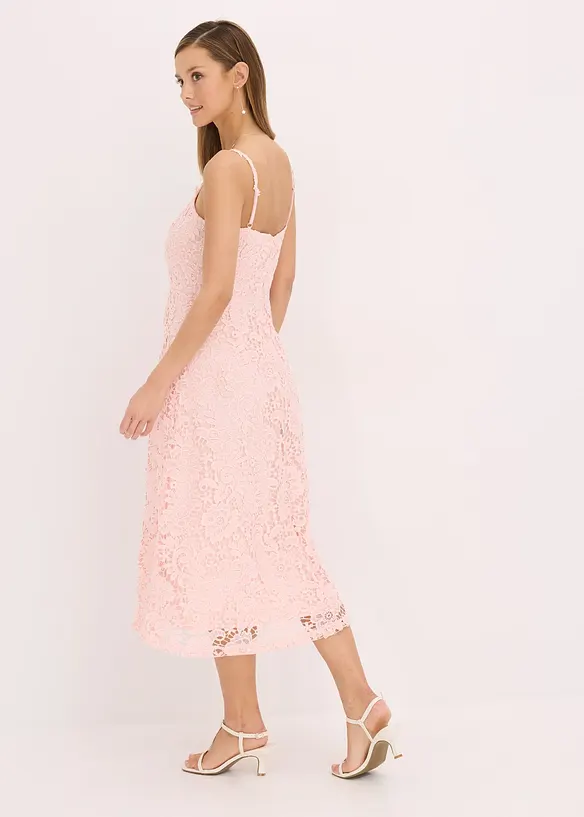 Spitzenkleid mit dekorierten Trägern, bonprix
