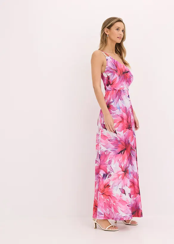 One-Shoulder-Kleid aus strukturiertem Crepe, bonprix